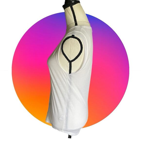 Zadig & Voltaire Brooklyn Strass White Skull Cotton Tshirt Sleeveless Top XS 0 2 - Picture 14 of 15